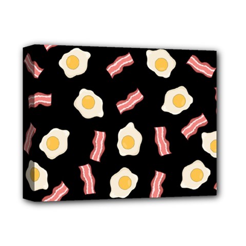 Bacon And Egg Pop Art Pattern Deluxe Canvas 14  X 11  (stretched) by Valentinaart