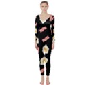 Bacon and Egg Pop Art Pattern Long Sleeve Catsuit View1