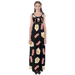 Bacon And Egg Pop Art Pattern Empire Waist Maxi Dress by Valentinaart