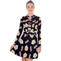 Bacon and Egg Pop Art Pattern Long Sleeve Panel Dress View1