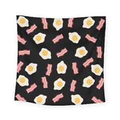 Bacon And Egg Pop Art Pattern Square Tapestry (small) by Valentinaart