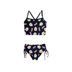 Bacon And Egg Pop Art Pattern Girls  Tankini Swimsuit