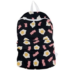 Bacon And Egg Pop Art Pattern Foldable Lightweight Backpack