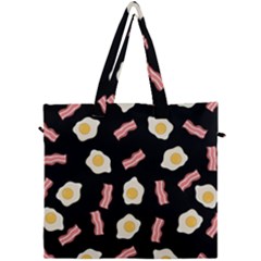 Bacon And Egg Pop Art Pattern Canvas Travel Bag