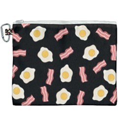 Bacon And Egg Pop Art Pattern Canvas Cosmetic Bag (xxxl)