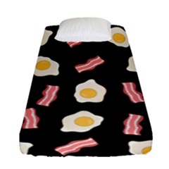 Bacon And Egg Pop Art Pattern Fitted Sheet (single Size) by Valentinaart