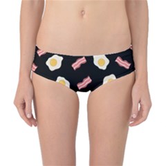 Bacon And Egg Pop Art Pattern Classic Bikini Bottoms by Valentinaart