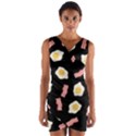 Bacon and Egg Pop Art Pattern Wrap Front Bodycon Dress View1