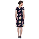 Bacon and Egg Pop Art Pattern Short Sleeve Front Wrap Dress View2