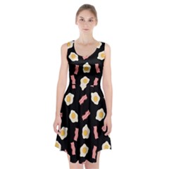 Bacon And Egg Pop Art Pattern Racerback Midi Dress by Valentinaart