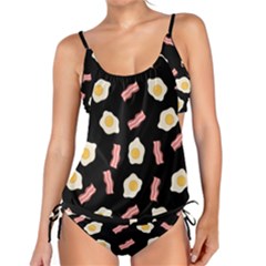 Bacon And Egg Pop Art Pattern Tankini Set by Valentinaart