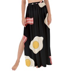 Bacon And Egg Pop Art Pattern Maxi Chiffon Tie-up Sarong by Valentinaart