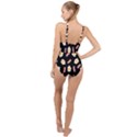 Bacon and Egg Pop Art Pattern High Neck One Piece Swimsuit View2