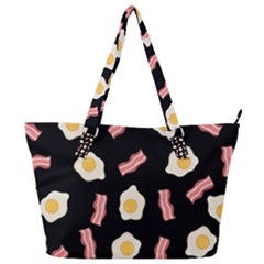 Bacon And Egg Pop Art Pattern Full Print Shoulder Bag