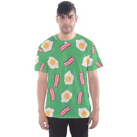 Bacon And Egg Pop Art Pattern Men s Sports Mesh Tee by Valentinaart