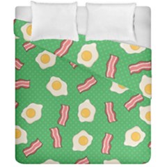 Bacon And Egg Pop Art Pattern Duvet Cover Double Side (california King Size) by Valentinaart