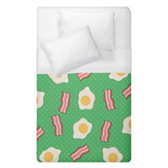 Bacon And Egg Pop Art Pattern Duvet Cover (single Size) by Valentinaart