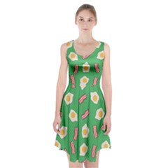 Bacon And Egg Pop Art Pattern Racerback Midi Dress by Valentinaart