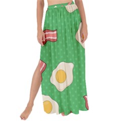 Bacon And Egg Pop Art Pattern Maxi Chiffon Tie-up Sarong by Valentinaart