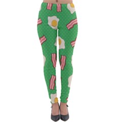 Bacon And Egg Pop Art Pattern Lightweight Velour Leggings