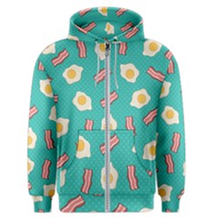 Bacon And Egg Pop Art Pattern Men s Zipper Hoodie by Valentinaart