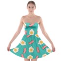 Bacon and Egg Pop Art Pattern Strapless Bra Top Dress View1