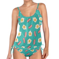 Bacon And Egg Pop Art Pattern Tankini Set by Valentinaart