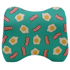 Bacon And Egg Pop Art Pattern Velour Head Support Cushion