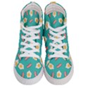 Bacon and Egg Pop Art Pattern Women s Hi-Top Skate Sneakers View1