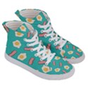 Bacon and Egg Pop Art Pattern Women s Hi-Top Skate Sneakers View3