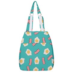 Bacon And Egg Pop Art Pattern Center Zip Backpack