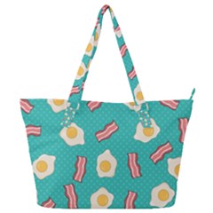 Bacon And Egg Pop Art Pattern Full Print Shoulder Bag