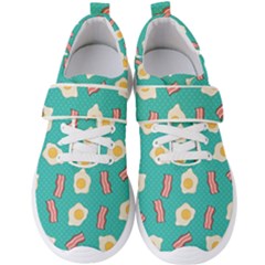 Bacon And Egg Pop Art Pattern Men s Velcro Strap Shoes