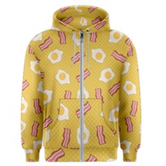 Bacon And Egg Pop Art Pattern Men s Zipper Hoodie by Valentinaart