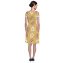 Bacon and Egg Pop Art Pattern Short Sleeve Front Wrap Dress View2