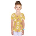 Bacon and Egg Pop Art Pattern Kids  One Piece Tee View1