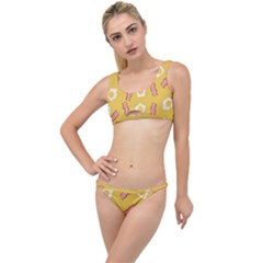 Bacon And Egg Pop Art Pattern The Little Details Bikini Set by Valentinaart