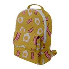 Bacon And Egg Pop Art Pattern Flap Pocket Backpack (large)