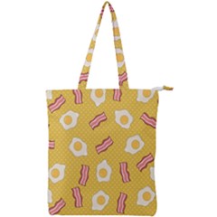 Bacon And Egg Pop Art Pattern Double Zip Up Tote Bag by Valentinaart