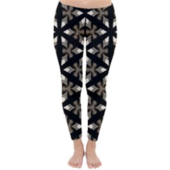 Earth Tone Floral  Classic Winter Leggings by kenique