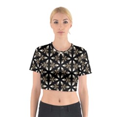 Earth Tone Floral  Cotton Crop Top by kenique