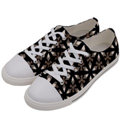 Earth Tone Floral  Women s Low Top Canvas Sneakers by kenique