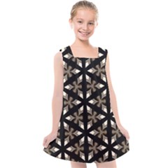 Earth Tone Floral  Kids  Cross Back Dress by kenique