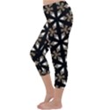 Earth Tone Geometric Floral Capri Winter Leggings  View2