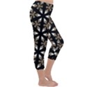 Earth Tone Geometric Floral Capri Winter Leggings  View3