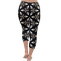 Earth Tone Geometric Floral Capri Winter Leggings  View4