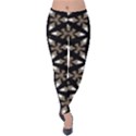 Earth Tone Geometric Floral Velvet Leggings View1