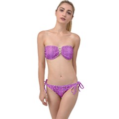 Paradise Blossom Tree On The Ornate Sakura Mountain Twist Bandeau Bikini Set