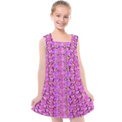 Paradise Blossom Tree On The Ornate Sakura Mountain Kids  Cross Back Dress