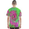 Groovy Abstract Green And Red Lava Liquid Swirl Men s Sports Mesh Tee View2